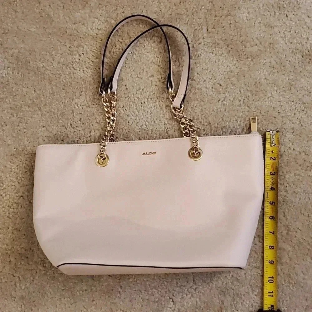 Aldo Leather light peach tote shoulder bag